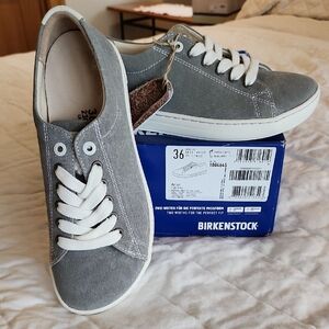 Birkenstock Gray Canvas Sneakers